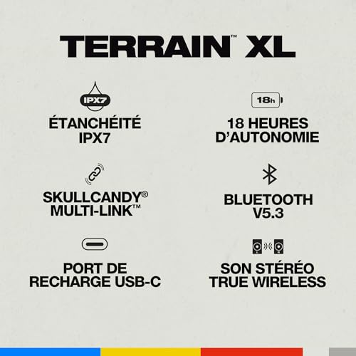 Enceinte sans fil Skullcandy Tarrain Bluetooth et - vue 3