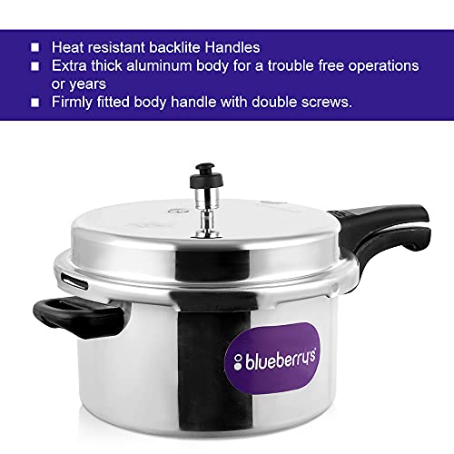 Blueberry's 7.5 Liter Aluminum Outer Lid Pressure Cooker ISI Certified