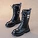 Girls Ankle Boots High Top Thick Leather Waterproof Lace Up Boot Fashion Thick Soft Flat Outdoor Shoe