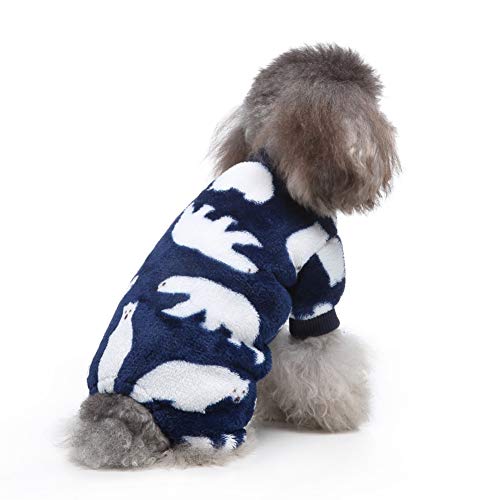 handfly Pijama de cachorro para cães pequenos e médios Macacões de cachorro urso polar Macacões de l