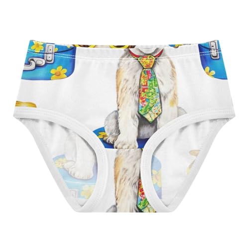 Cotton Girls Underwear Toddler Small Dog White Girl Panties Cute Artistic Briefs Girls Undies 2t - Main Image