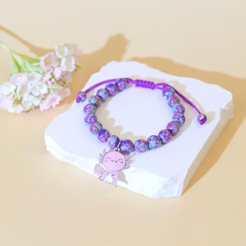Cute Axolotl Bracelet for Her Who Loved Axolotl, Axolotl Gifts for Birthday Back To School Gifts for Axolotl Lovers Kawaii Jewelry4