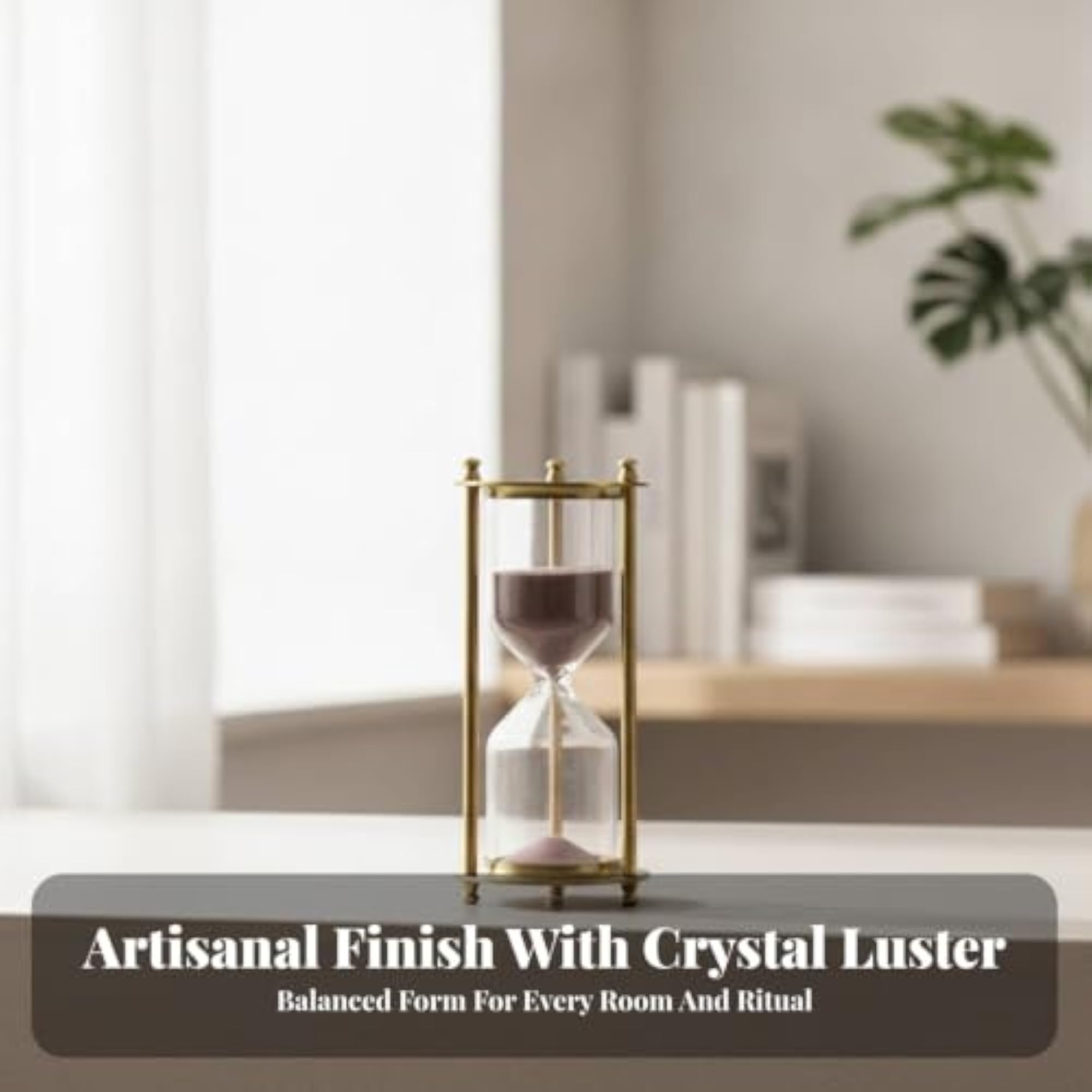 Elegant Hourglass with Metal Frame