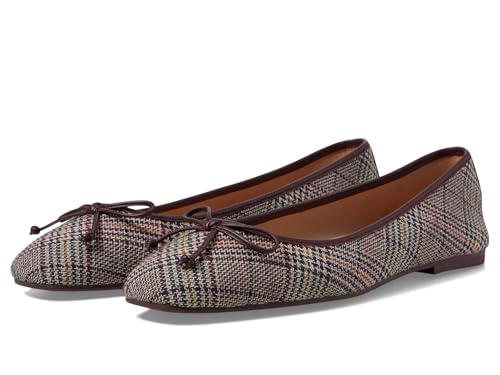 Cole Haan Women's Yara Soft Ballet Flats, Multi Plaid Textle, 9-B US