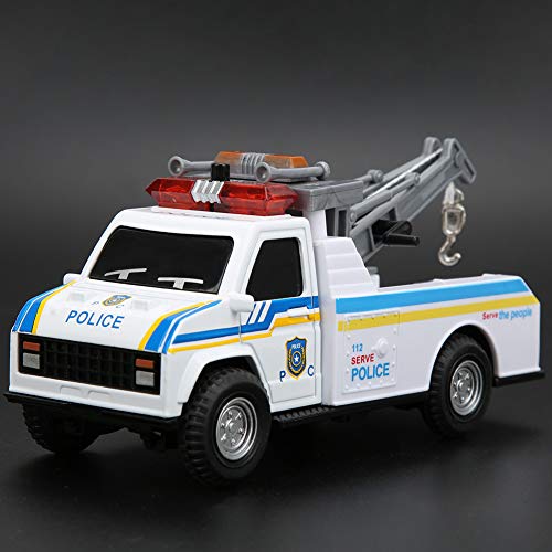 Carro para puxar para trás, modelo de carro durável de longa data para aniversário(Guindaste policia