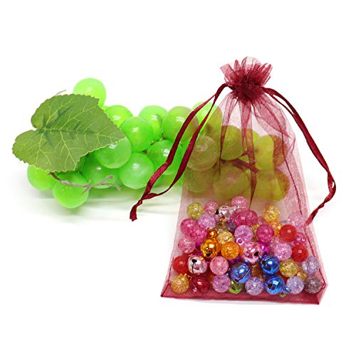 Image of Dealglad 100pcs Drawstring Organza Jewelry Candy Pouch Party Wedding Favor Gift Bags (6x8, Mixed Color)