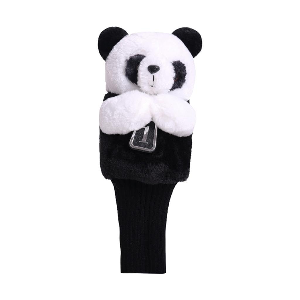 F Fityle Novedad Golf Club Headcover Animal Driver Head Cover Manga portátil para Mujeres Hombres Golfista