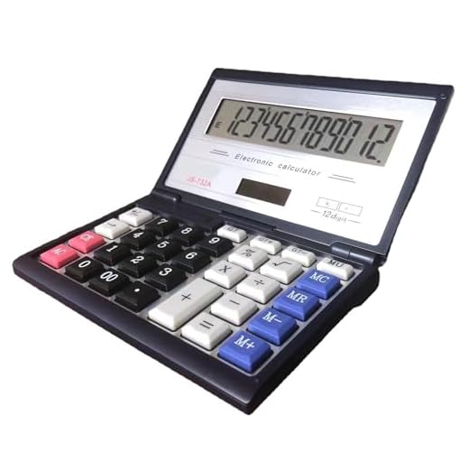 Maizoon Calculadora Solar de Doble Alimentación con Ppantalla de 12 Dígitos Pantalla Grande Tapa Abatible Botón Grande Herramienta Informática Portátil para Finanzas Negocios Oficina y Escuela
