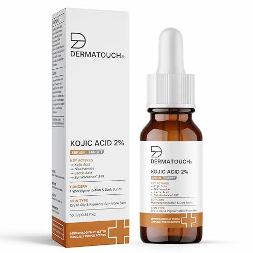 Image of DERMATOUCH Kojic Acid 2% Serum | Best for Hyperpigmentation, Uneven Skin Tone & Dark Spots | For Both Men & Women | 10ml
