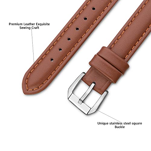 SEURE Leather Band Compatible with Apple Watch Strap 38mm 40mm 41mm 42mm 44mm 45mm,Women Men slim soft Bracelet Wristband for Series 8/7/6/5/4/3/2/1/SE - Image 4