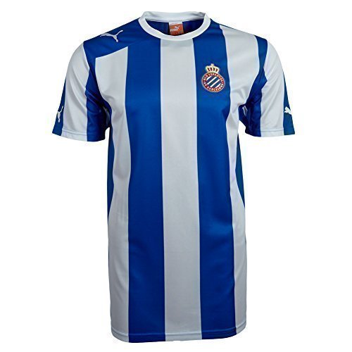 PUMA RCD Espanyol de Barcelona Short Sleeve Crew Neck White/Blue Mens T-Shirt 701258 02