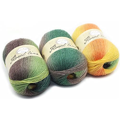 Multicolor Yarn for Knitting Multicolor Crochet Blend Knitting Yarn Weaving Yarn Crochet Thread for Knitting Crafts and DIY Crochet Knitting Rope - Image 2