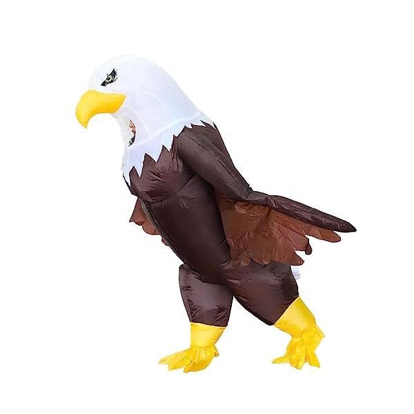 Mxosum inflatable eagle costume for adult air blow up bald eagle halloween costume happy independence day celebration costume - image 7