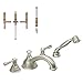 Moen KRTKI-DH-T912BN Kingsley 8-1/8-Inch Roman Tub Faucet with Hand Shower, Brushed Nickel
