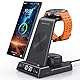 Wireless Charger für Samsung Ladestation für Galaxy S25 Ultra, Induktive Ladestation für Samsung Galaxy Watch Ultra/7/6, Kabelloses Ladegerät für Galaxy S24 Z Flip 6, Galaxy Buds