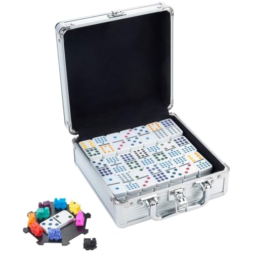 Domino apilable colorido con caja de almacenamiento portátil miniatura 1
