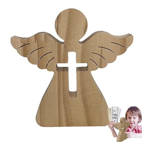 Realizzato a mano con esperienza: realizzato in legno, statuette d'angelo offrono un'eccellente durata senza compromettere la loro delicata eleganza. Questi angeli leggeri e robusti sono progettati per stare con te per tutta la vita, perché non sono soggetti a deformazioni o rotture.