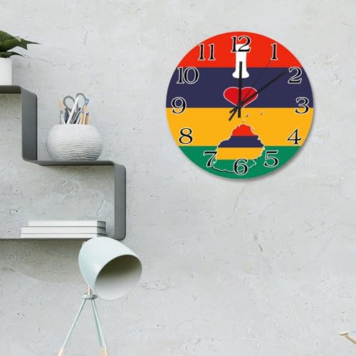 Horloge décorative drapeau Ile Maurice pour l'ambiance d'une chambre - 3