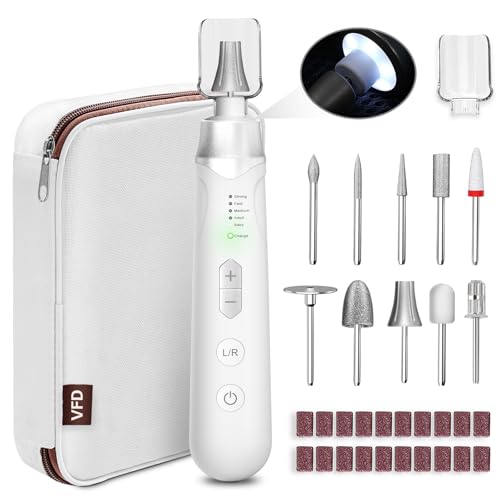 Electric Nail File Drill, Cordless 2000 mAh Rechargeable Nail...