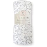 SwaddleDesigns Marquisette Swaddling Blanket, Premium Cotton Muslin, Sterling Lush