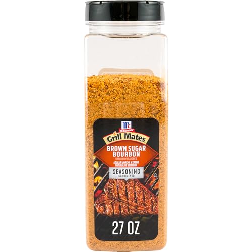 McCormick Grill Mates Brown Sugar Bourbon Seasoning, 27 oz - One 27 Ounce Container of Brown Sugar Bourbon Seasoning Made of Molasses, Red Bell Peppers, and More for Steak, Poultry, and Vegetables