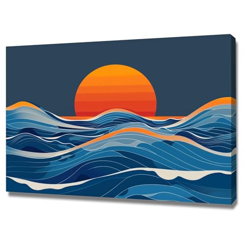 Peinture de paysage abstraite pour revitaliser un salon chaleureux