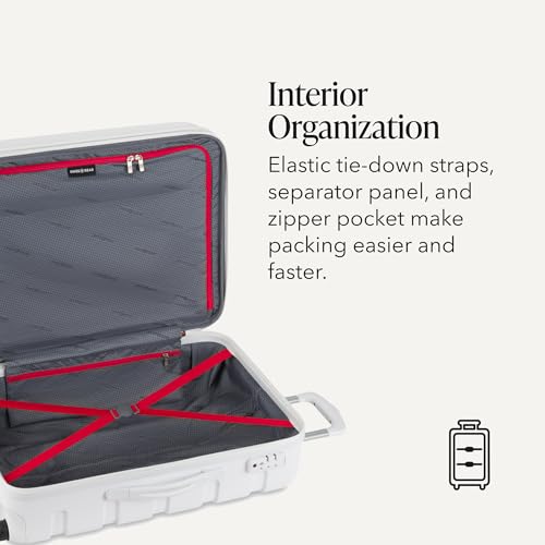 Image of Swiss Gear ABS 24-inch Expandable Hardside Luggage (White)