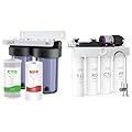 SimPure Whole House Water Filter System + Tankless Reverse Osmosis System with UV, RO Water Filter System Under Sink