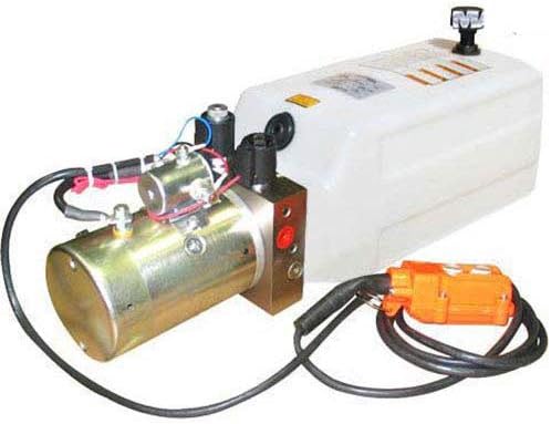 Maxim Hydraulic Power Unit (12V DC, Double Acting): 1.3 GPM Flow, 1 Gallon(4 QT) Poly Tank @2500 PSI #6 SAE Port Size and Solenoid Operated with HPU Dimensions: 16.7" L x 7" W x 8" H