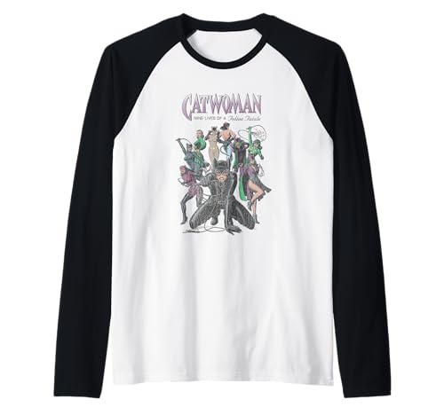 Catwoman Feline Fatale Maglia con Maniche Raglan