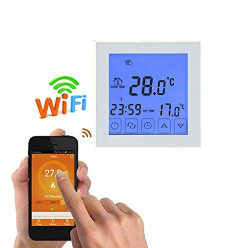 Preisvergleich Produktbild Topker Digital Wifi Wasser Fußbodenheizung Thermostat Programmierbare Raumtemperaturregler LCD Display Wifi Thermostat