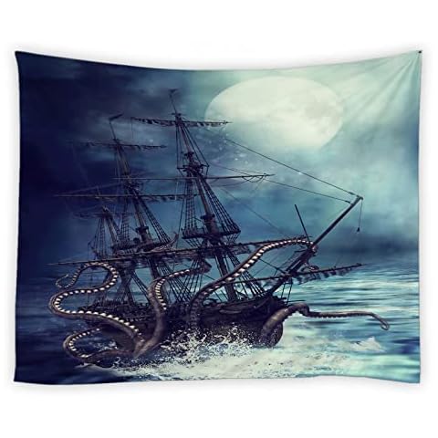Octopus Tapestry Nautical Ocean Decor Cover