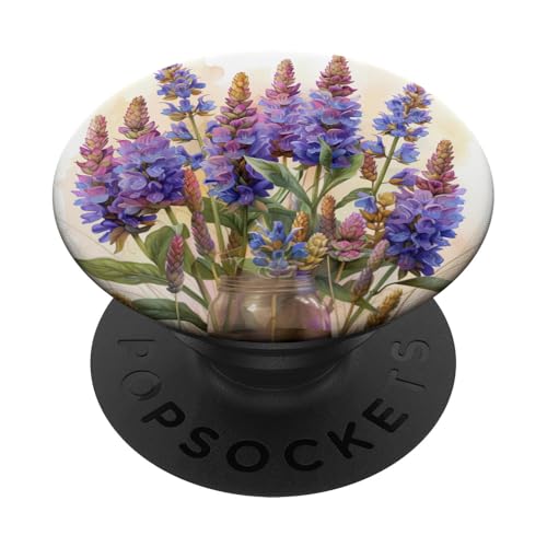 Anise Hyssop Bouquet Floral Pastel Colors Graphic PopSockets Swappable PopGrip