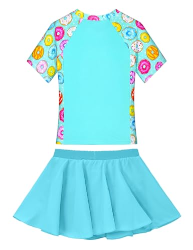 Image of Girls Swimsuit One Piece Bathing Suit Sleeveless Swimwear Matching Skirts for Toddler Kids Swim Surfing