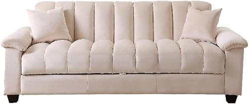 Miniatura 8 de Sofá cama convertible de terciopelo de 82.7 pulgadas con almacenamiento para sala de estar y dormitorio, color verde