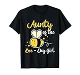 Aunty Of The Bee Day Girl Birthday Party T-Shirt