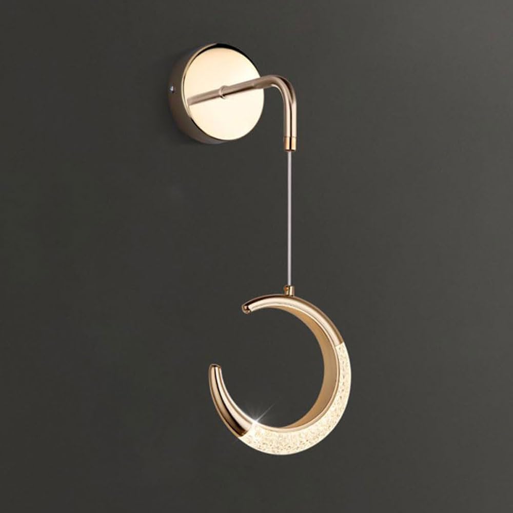 KXEcoLife Gold Dimmable 5W LED Wall Sconce: Modern Mirror Front Lamp for Bedroom, Bedside, Restaurant, Staircase, Kitchen - Energy-Efficient & Stylish