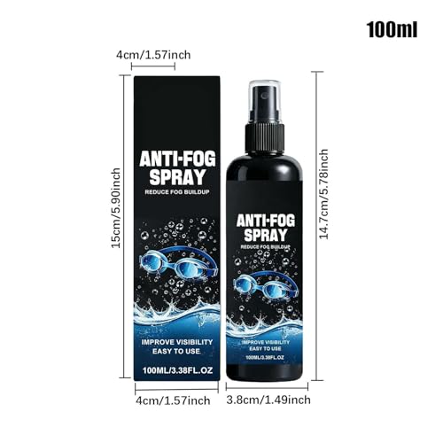 Spray antivaho para gafas de 100 ml de larga duración para buceo y esquí 6