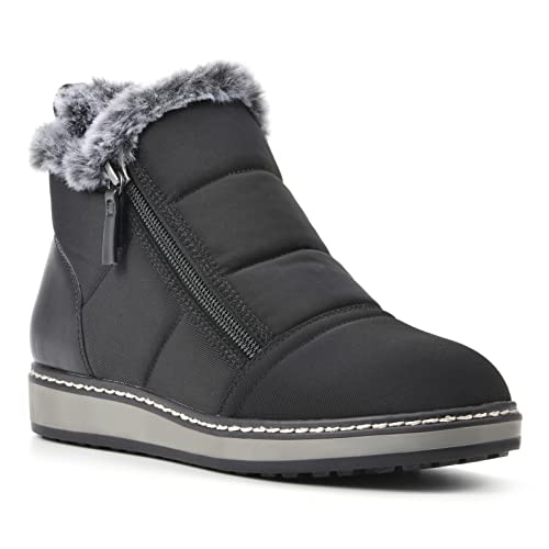White Wountain Shoes Women's Taurus Boot, Black/Fabric, 8 W #TOP2