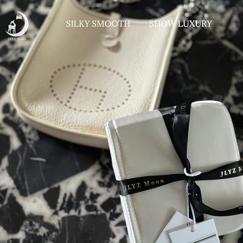 Image of Fits for Evelyne Bag Insert Organizer For Hermes(23,Champagne) | Premium Silk Material,Smooth Touch,Lightweight,zipper,protect from scratches & stains,multiple pockets,keychain,waterproof