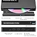 ROOFULL External CD DVD Drive for Laptop 8-in-1 USB 3.0 & USB-C DVD Player CD-ROM/RW Disc Reader Writer Burner with Carrying Case & SD Card Slots + USB Ports for Mac PC MacBook Windows 11/10 Computer