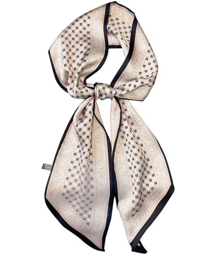 kcctoo 59' Mulberry Silk Like Head Scarf Women's Fashion Square Neck Satin Scarfs for Bag Hair...