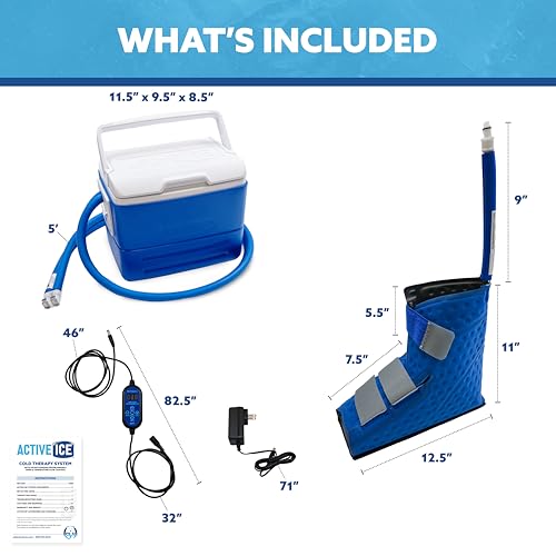 Image of Polar Active Ice 3.0 Cold Therapy Ice Machine System with Programmable Timer, Foot and Ankle Therapy Pad, Lightweight 9 Quart Cooler, Quiet Pump, Strong Cryotherapy Pain Relief Treatment