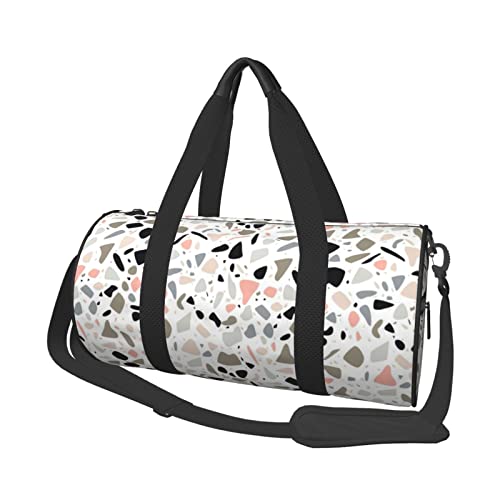Sac de sport étanche Terrazzo avec grand compartiment chaussures noir