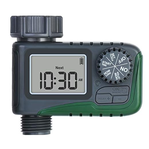 Moistenland Sprinkler Timer Outdoor, Water Timers with 3 Modes - Automatic Watering/Rain Delay/Manual Watering, Digital Garden Irrigation Timer IP65 Waterproof, Hose Timer for Garden Lawns Plants