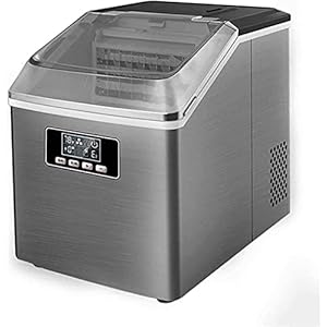 s Máquina Encimera Comercial Hogar Cocina Máquina de Hielo Portátil Botones Táctiles 25kg/24H