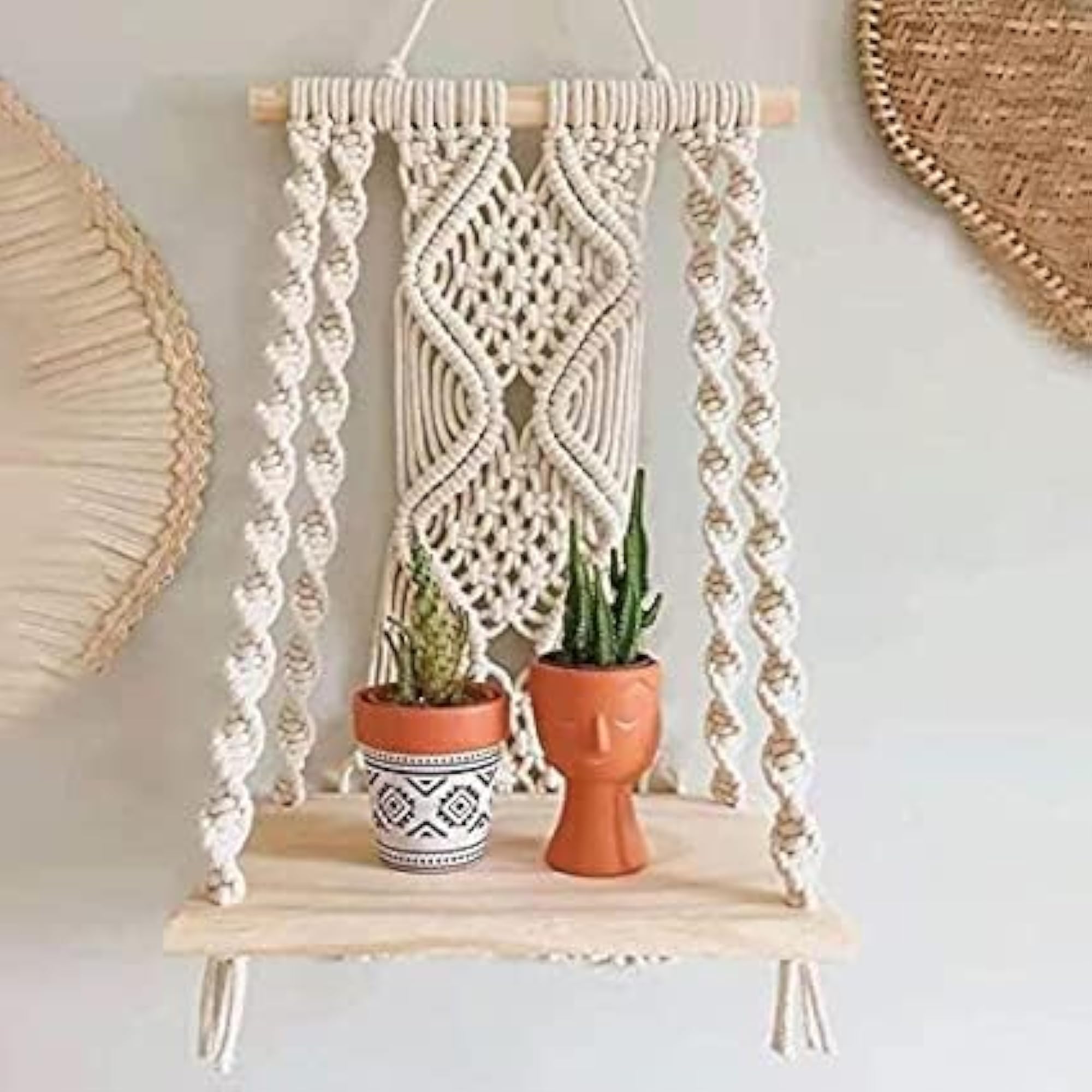 Wooden Wall Art & Wall Hanging Combo, Modern Decorative Tapestries