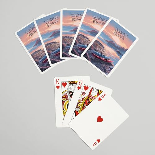 Lantern Press Barajas de Poker 52 cartas tamaño poker miniatura 7