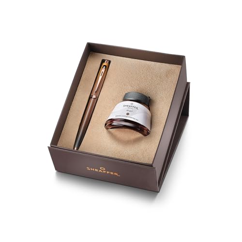 Stylos-plume Sheaffer d'exception avec attributs PVD marron royal