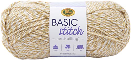 Image of LION BRAND YARN COMPANY YARN BASIC STITCH AN TAN /WHITE